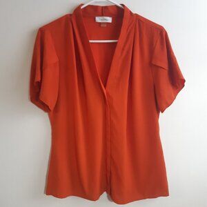Calvin Klein Large T-Shirt - Top coral red / Orange short sleeves ChicStyle
